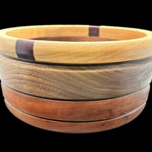 Segmented Cherry, Walnut, and Maple Bowl